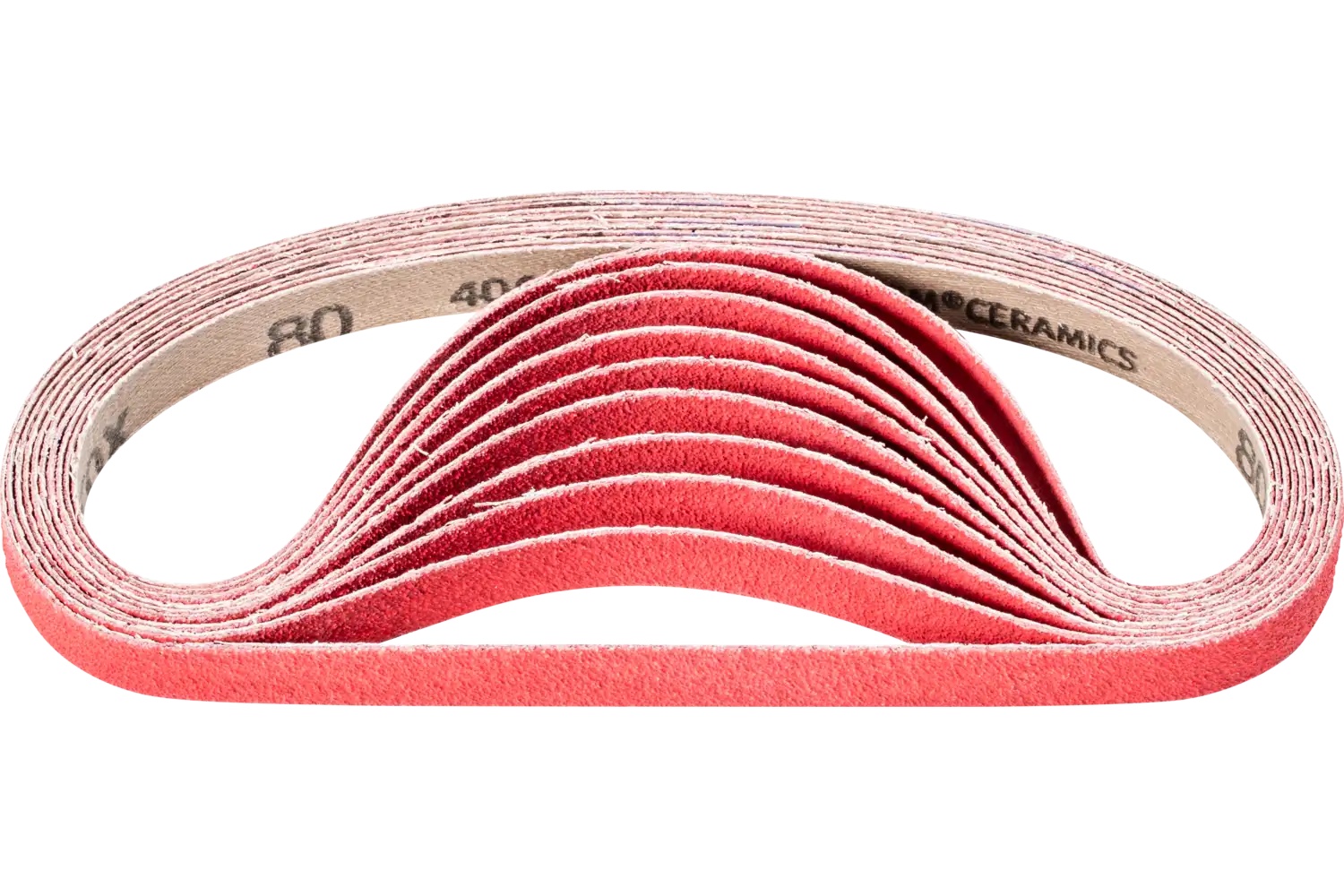 Picture of Pferd Abrasive File Belt, 18" X 1/2, 80 Grit, Ceramic Co-Cool